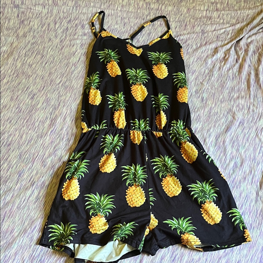 Amazon Kids Pineapple Romper - Black and Yellow